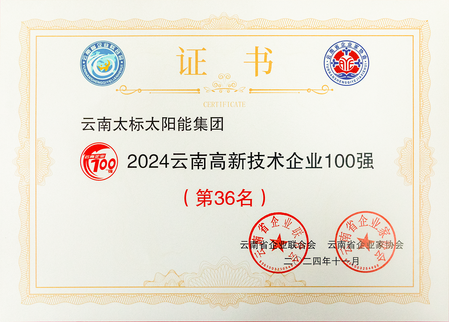 2024高新技術(shù)企業(yè)100強